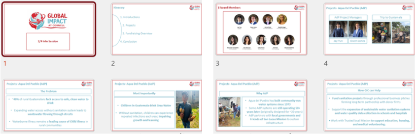Earlier Global Impact at Cornell presentation deck