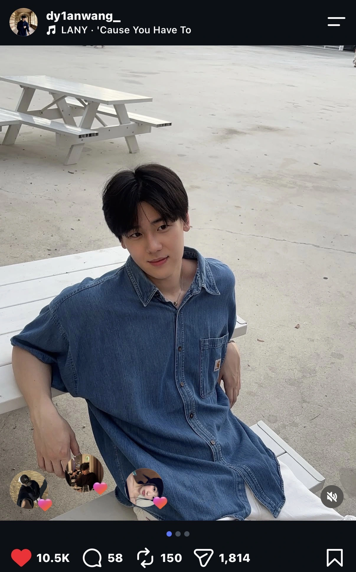 Instagram post featuring relaxed lifestyle positioning
